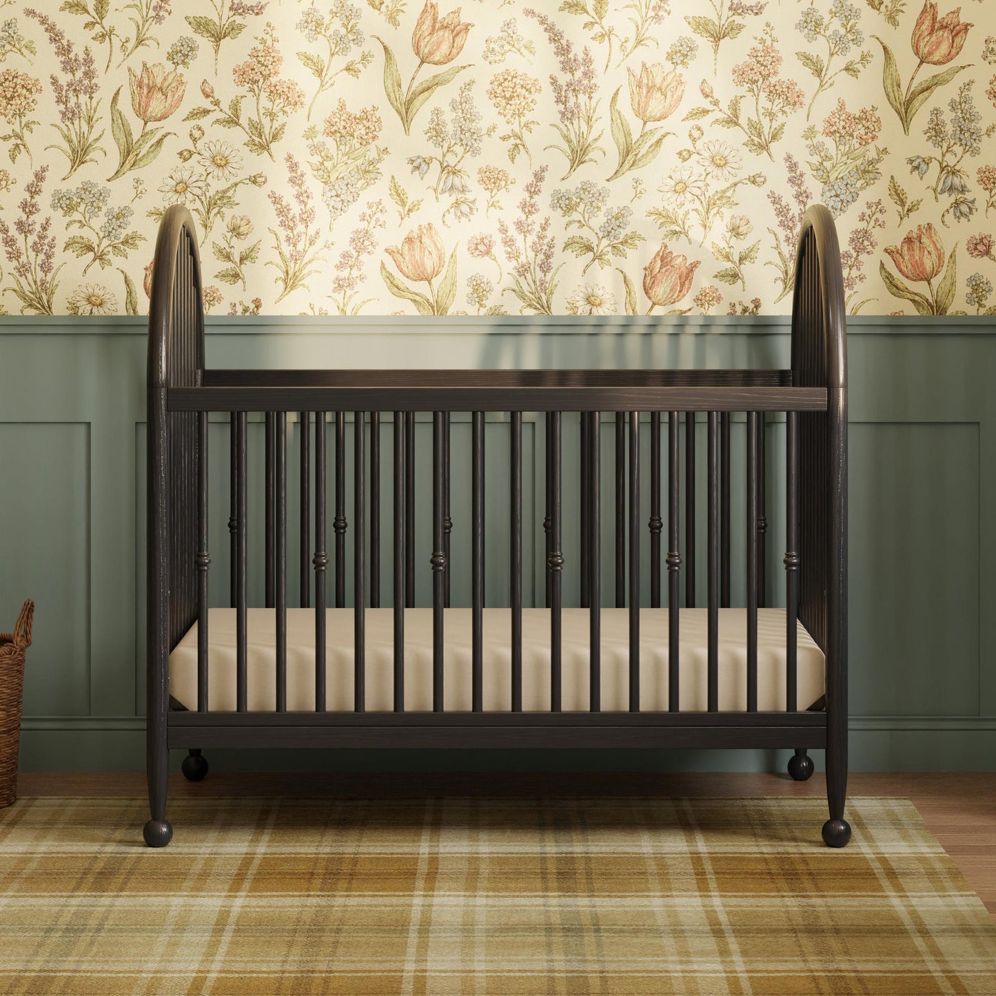 Alouette 3-in-1 Convertible Spindle Crib in Washed Pine