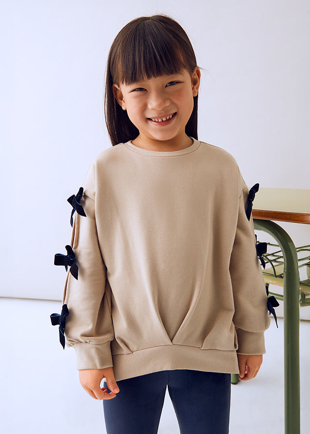 MAYORAL BOW SWEATSHIRT AND LEGGINGS SET
