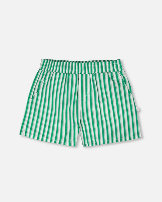 DEUX PAR DEUX STRIPED SHORTS - GREEN