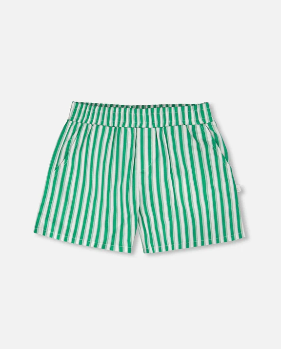DEUX PAR DEUX STRIPED SHORTS - GREEN