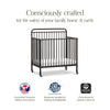 Winston 4-in-1 Convertible Mini Crib in Vintage Gold