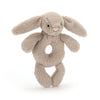 JELLYCAT BASHFUL BEIGE BUNNY RING RATTLE