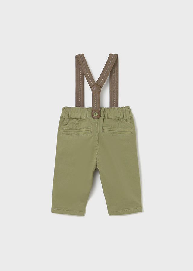 MAYORAL BOY PANTS WITH SUSPENDERS OLIVE