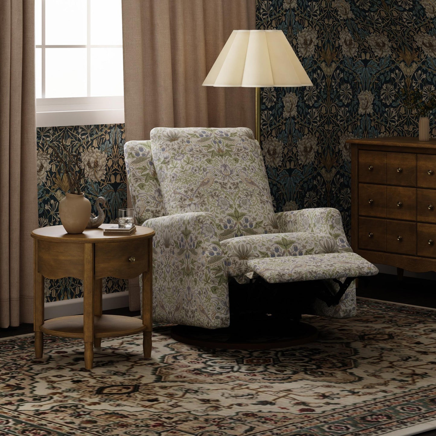 MORRIS & CO. X NAMESAKE CREWE RECLINER AND SWIVEL GLIDER