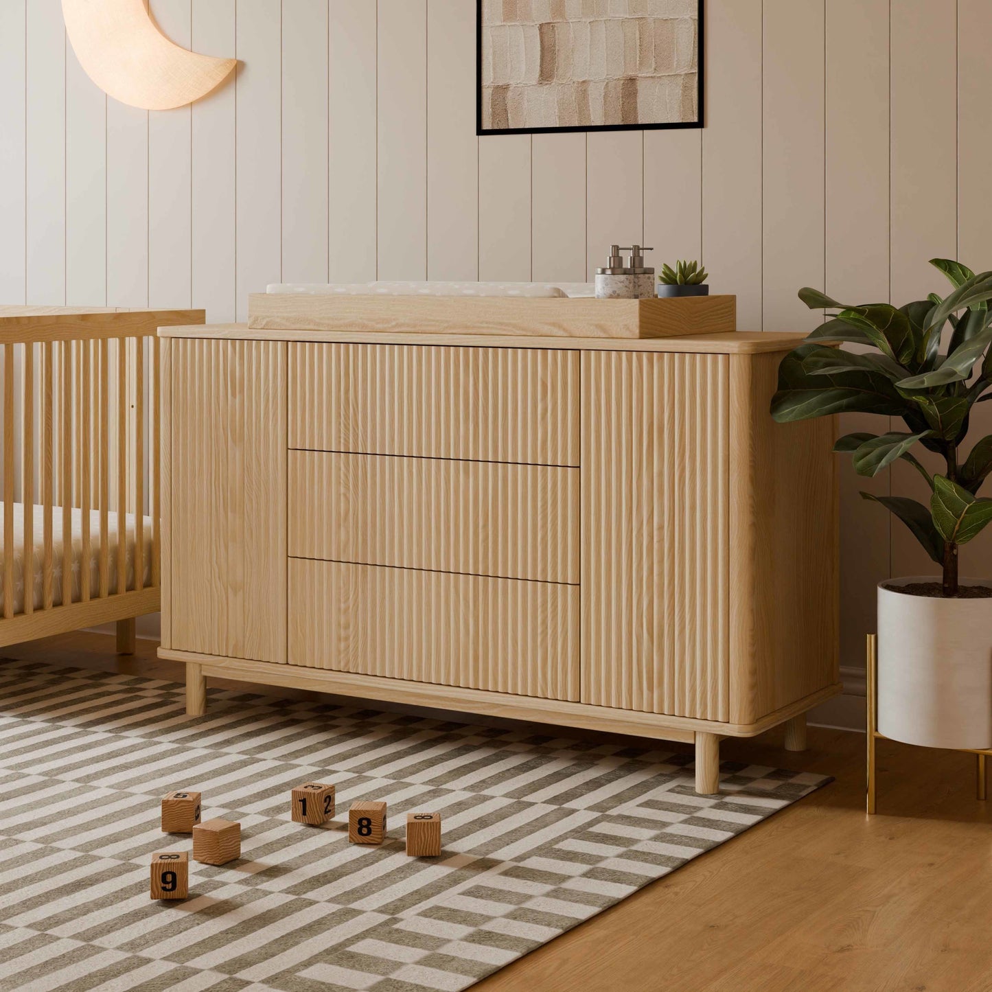 Pogo Tambour Assembled Dresser in Olive