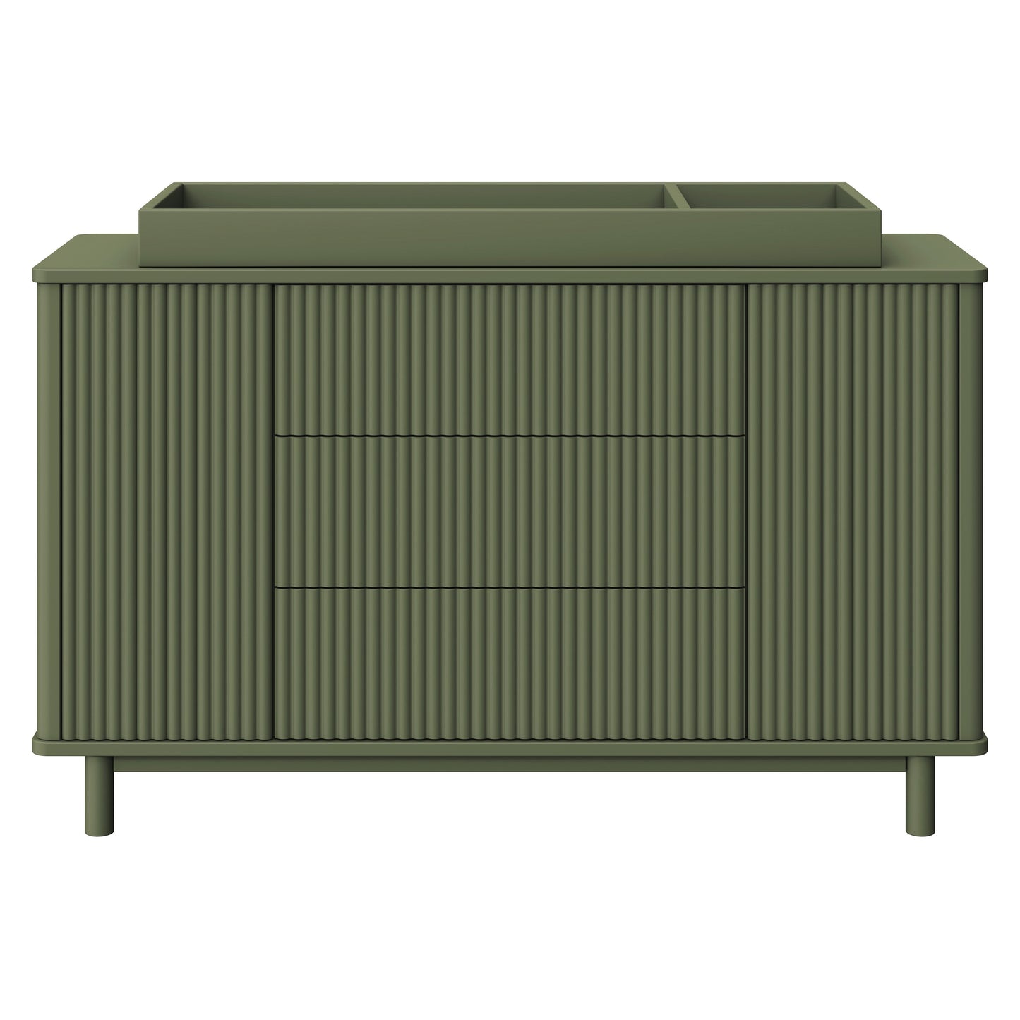 Pogo Tambour Assembled Dresser in Olive