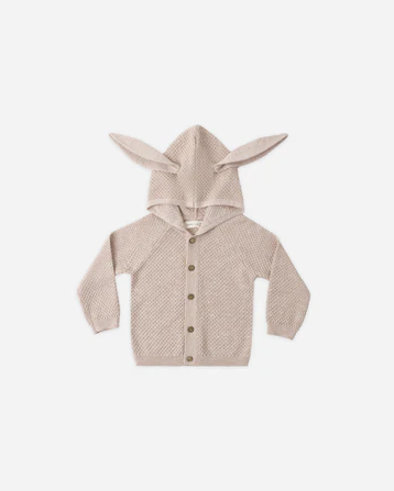 QUINCY MAE BUNNY KNIT SWEATER HEATHERED LATTE
