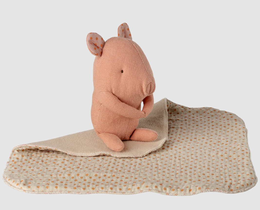 MAILEG LULLABY FRIENDS, PIG, MINI - ROSE
