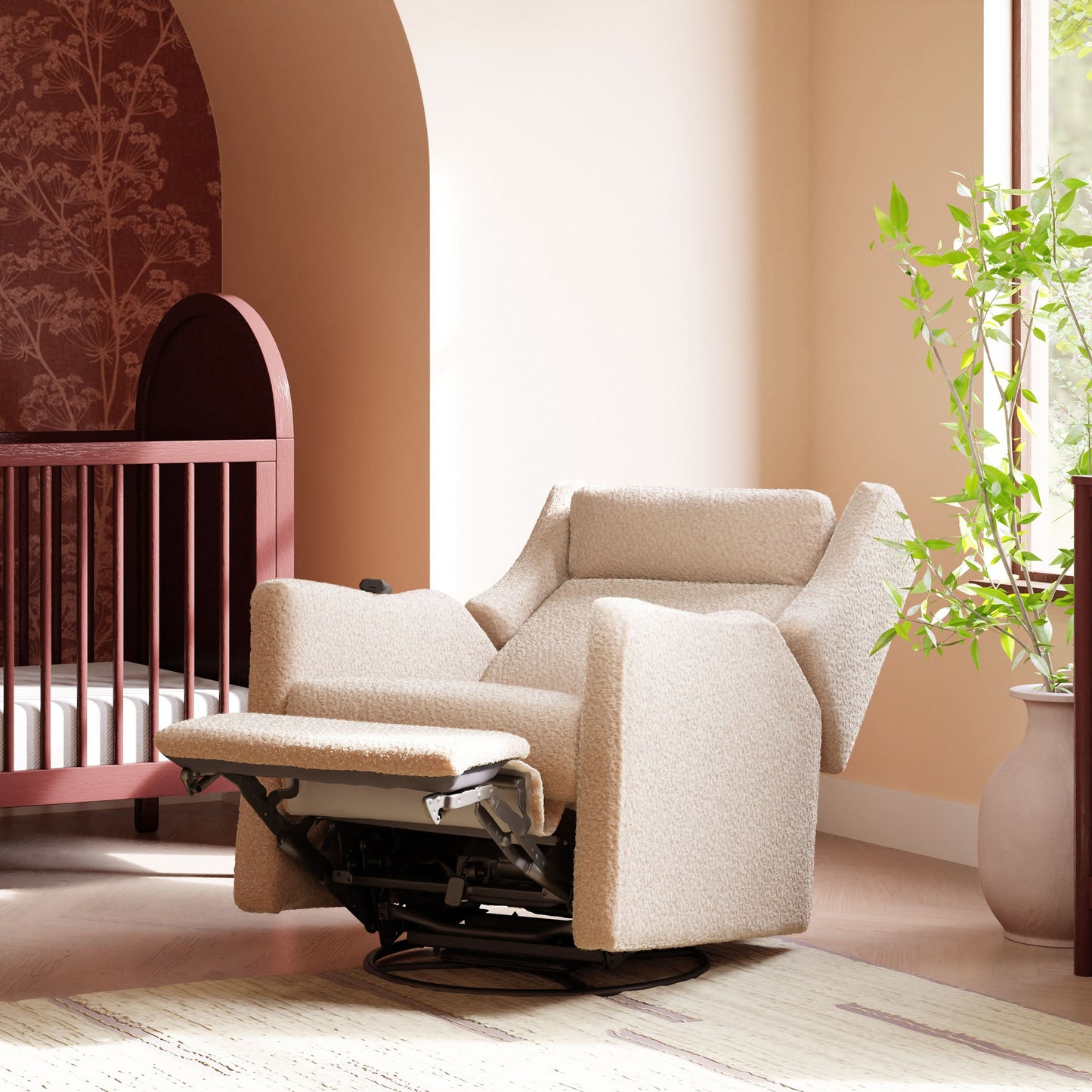 BABYLETTO KIWI DELUXE POWER RECLINER & SWIVEL GLIDER WITH HEAT AND MASSAGE