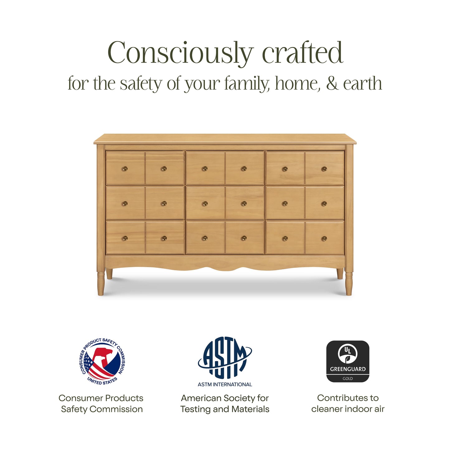 Liberty 9-Drawer Assembled Dresser in Natural Walnut