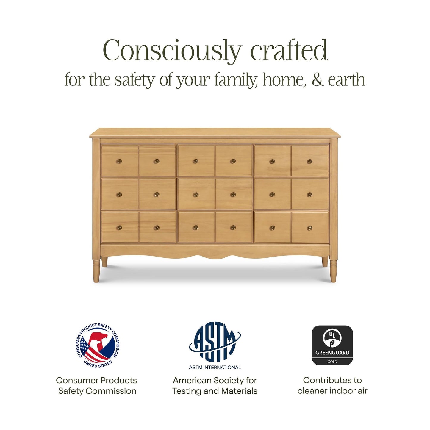 Liberty 9-Drawer Assembled Dresser in Natural Walnut