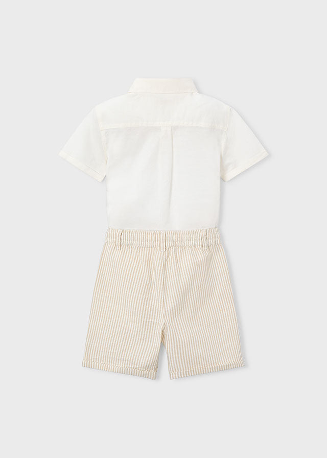 MAYORAL BOY LINEN SHORTS AND SHIRT SET