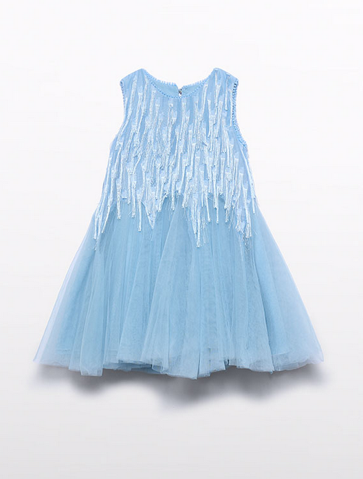 ABEL & LULA GIRL FRINGED DRESS