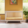 Hudson 3-in-1 Convertible Crib w/ToddlerBedConversionKit in White/Washed Natural