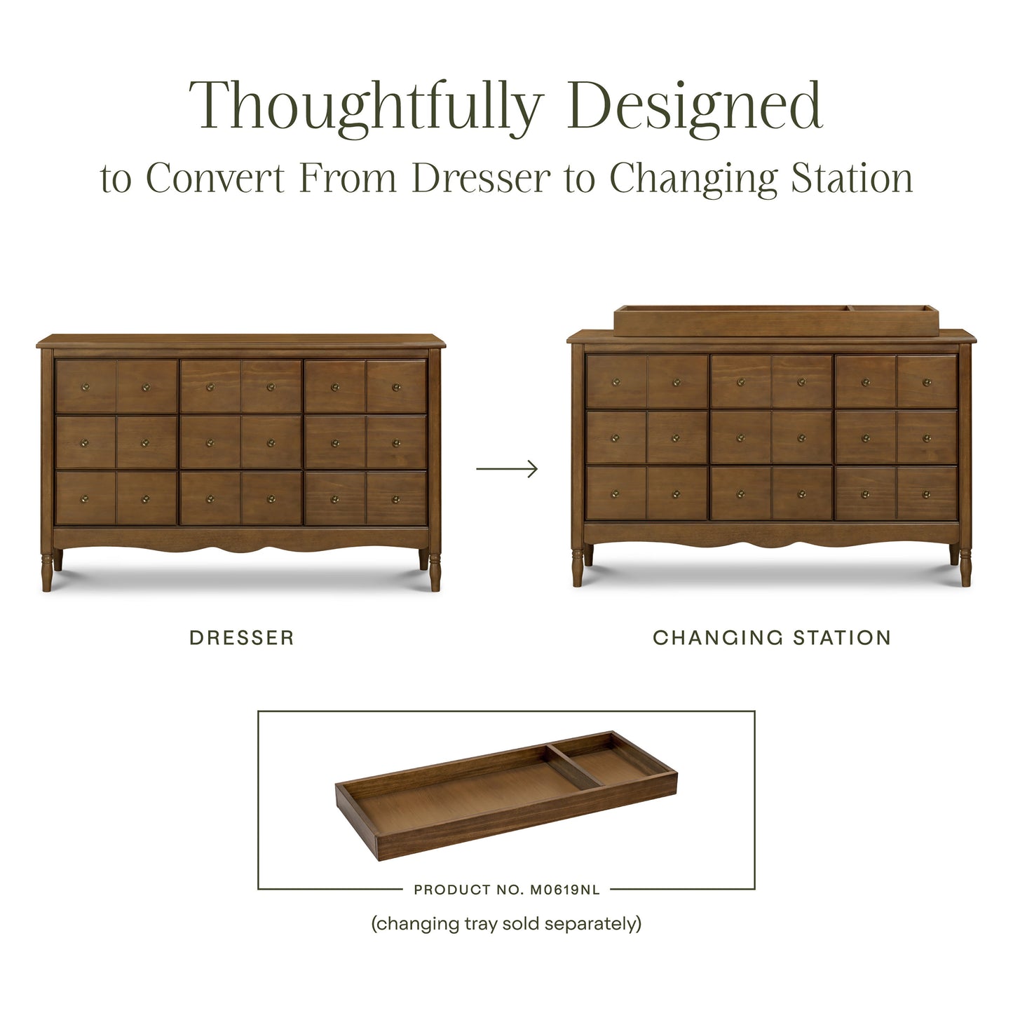 Liberty 9-Drawer Assembled Dresser in Natural Walnut