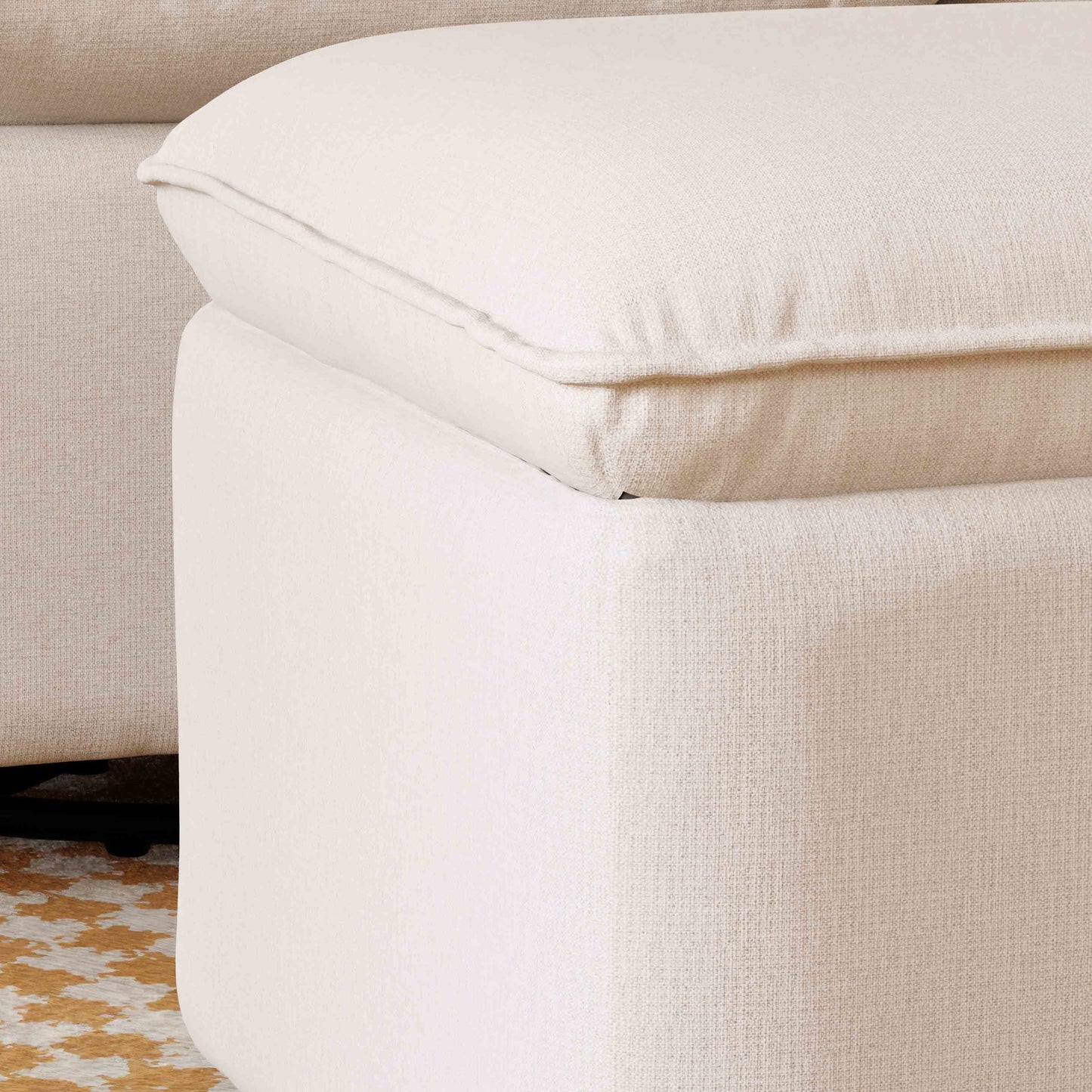 BABYLETTO CALI STORAGE OTTOMAN IN ECO-PERFORMANCE FABRIC | WATER REPELLENT & STAIN RESISTANT