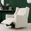 Kiwi Glider Recliner w/ Electronic Control and USB in Ivory Boucle w/Gold Base