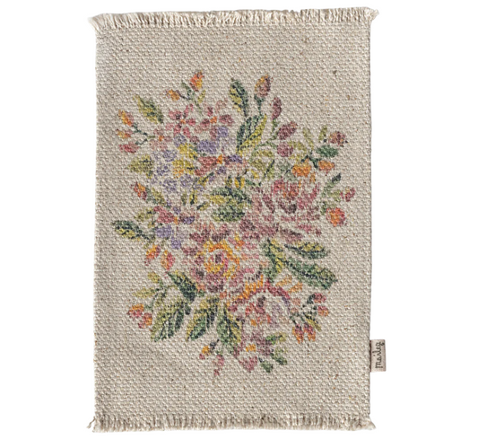 MAILEG RUG, FLOWERS - MEDIUM