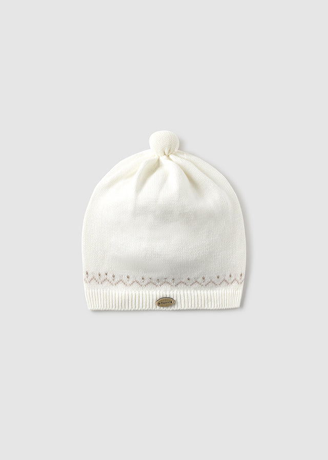 MAYORAL HAT NEWBORN BABY BOY - ECRU