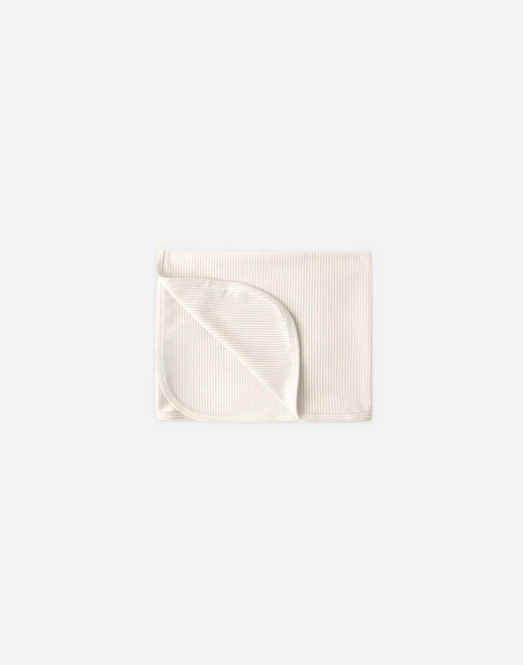 QUINCY MAE ORGANIC BABY SWADDLE OAT MICRO STRIPE