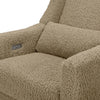 Kiwi Glider Recliner w/ Electronic Control and USB in Ivory Boucle w/Gold Base