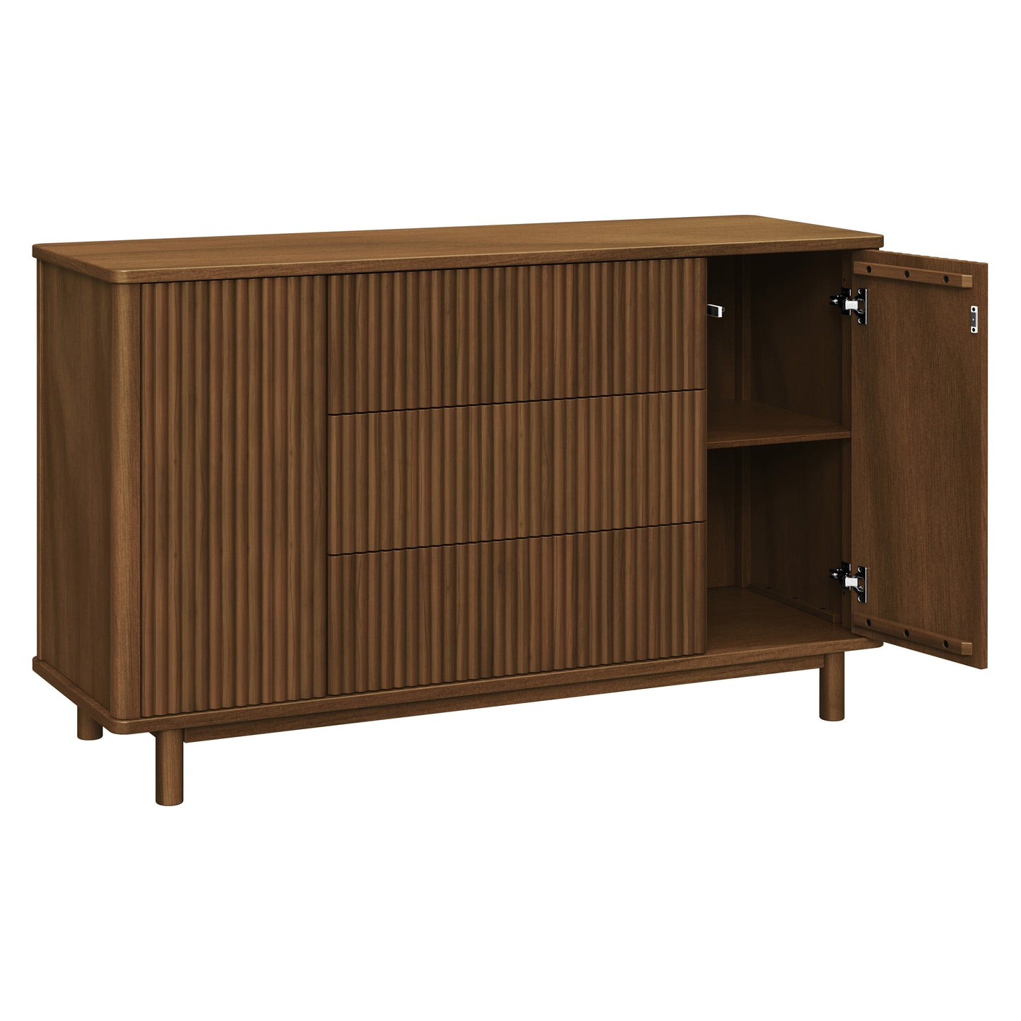 Pogo Tambour Assembled Dresser in Olive