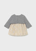MAYORAL GIRL DRESS WITH FAUX CARDIGAN