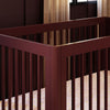 Lolly 3-in-1 Convertible Crib w/Toddler Bed Conversion in Crimson/Natural