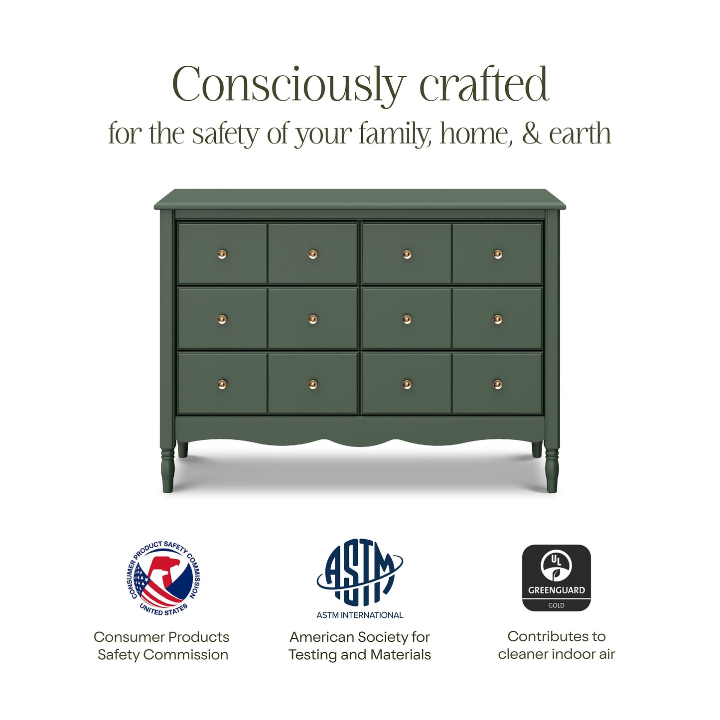 Liberty 6-Drawer Assembled Dresser in Cove Blue