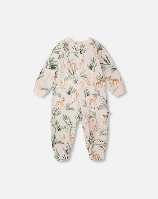 DEUX PAR DEUX ONE PIECE PYJAMA LEOPARD JUNGLE