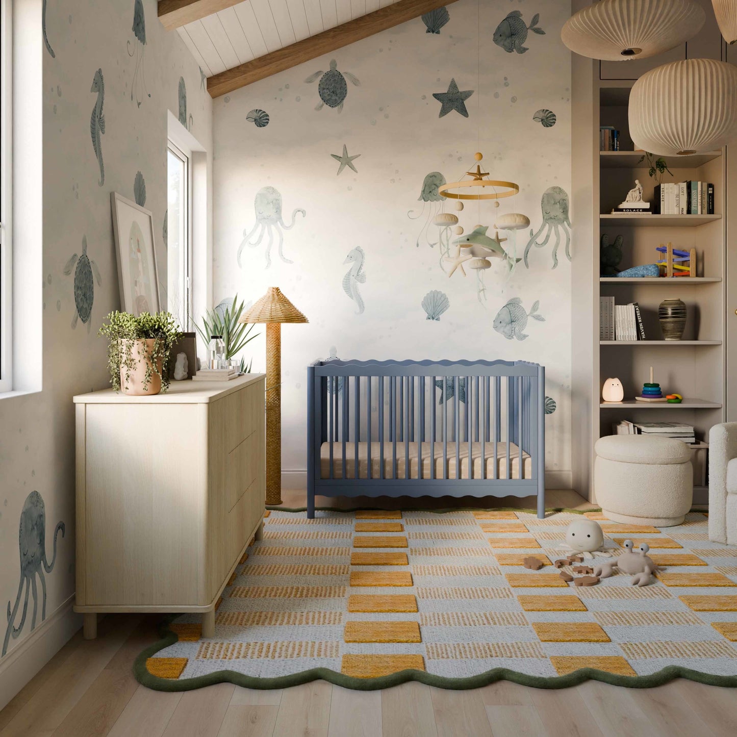 BABYLETTO SWELL 4-IN-1 CONVERTIBLE CRIB WITH TODDLER BED CONVERSION KIT