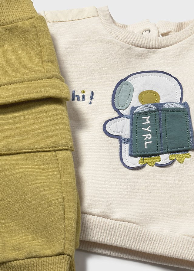 MAYORAL BABY PANTS AND SWEATSHIRT SET
