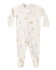 QUINCY MAE ZIP LONG SLEEVE SLEEPER FOOTIE FOX LAND