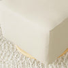 Kiwi Gliding Ottoman in Ivory Boucle w/ Gold Base