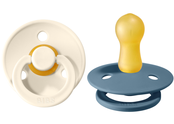 BIBS PACIFIER 2 PACK - IVORY/PETROL