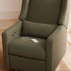 Kiwi Glider Recliner w/ Electronic Control and USB in Ivory Boucle w/Gold Base