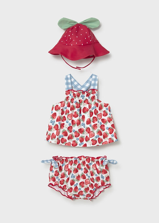 MAYORAL GIRL 3-PIECE SWIM SET WITH SUN PROTECTION