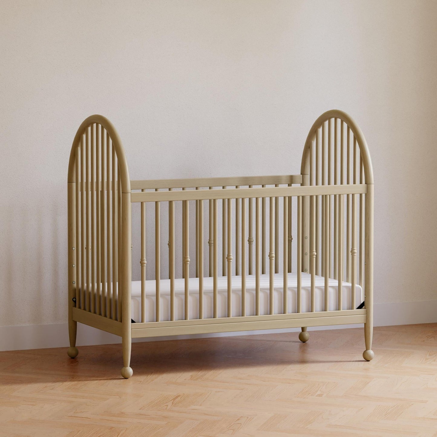 Alouette 3-in-1 Convertible Spindle Crib in Washed Pine