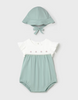 MAYORAL GIRL FLORAL ROMPER WITH HAT
