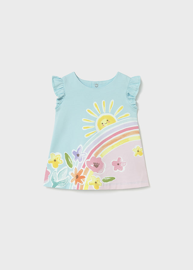 MAYORAL GIRL PRINTED KNIT DRESS