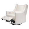 Kiwi Glider Recliner w/ Electronic Control and USB in Ivory Boucle w/Gold Base