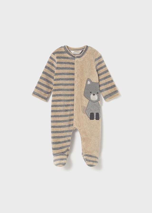 MAYORAL VELOUR ONE PIECE CEREAL HEATHER