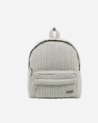 QUINCY MAE MINI BACKPACK SAGE GINGHAM