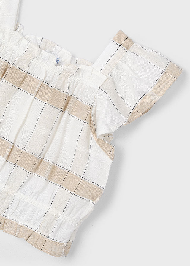 MAYORAL GIRL PLAID TOP