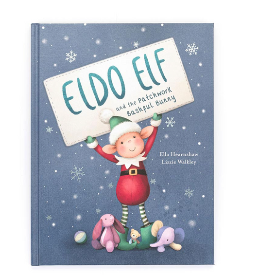 JELLYCAT ELDO ELF AND THE PATCHWORK BASHFUL BUNNY BOOK