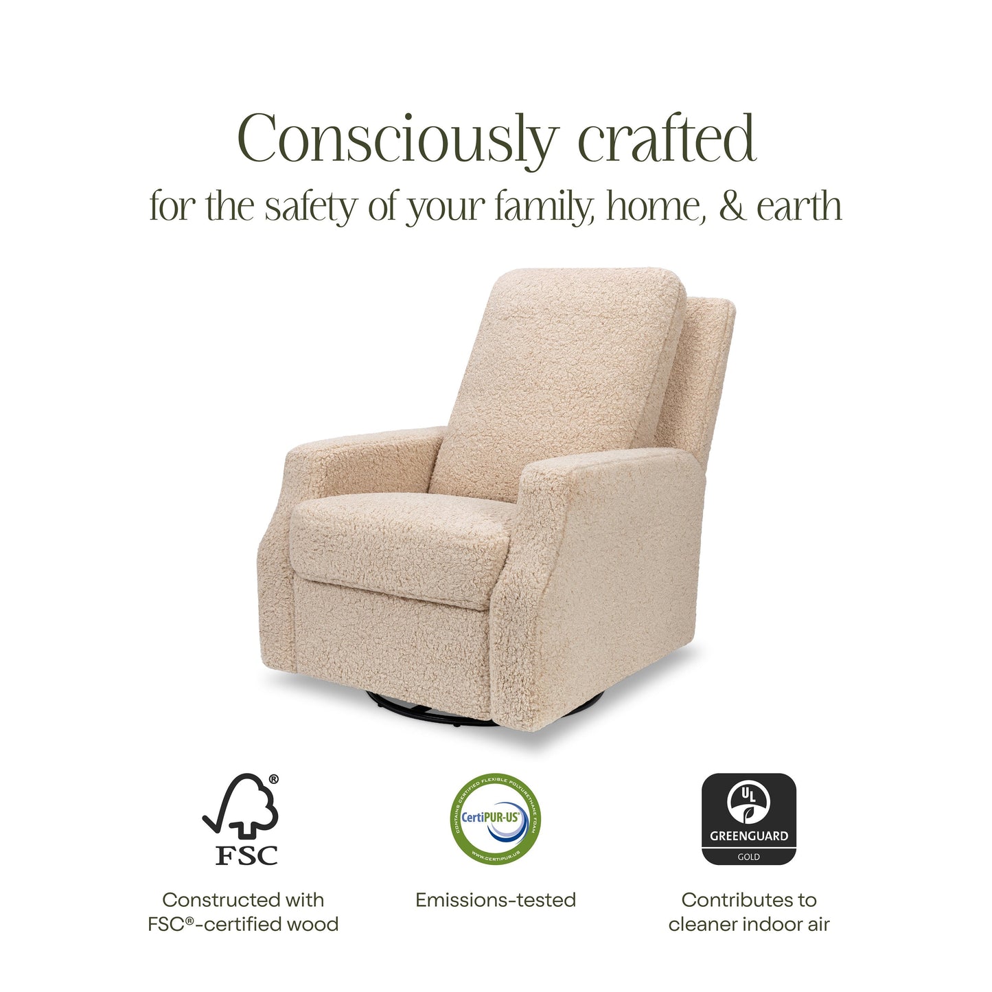 NAMESAKE CREWE RECLINER AND SWIVEL GLIDER