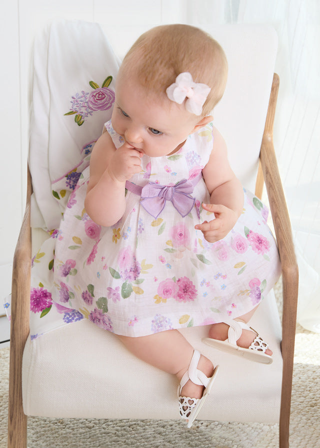 Mayoral Child Lullaby Floral Bow Dress 4-6 months Mayoral Child Lullaby Floral Bow Dress 4-6 months
