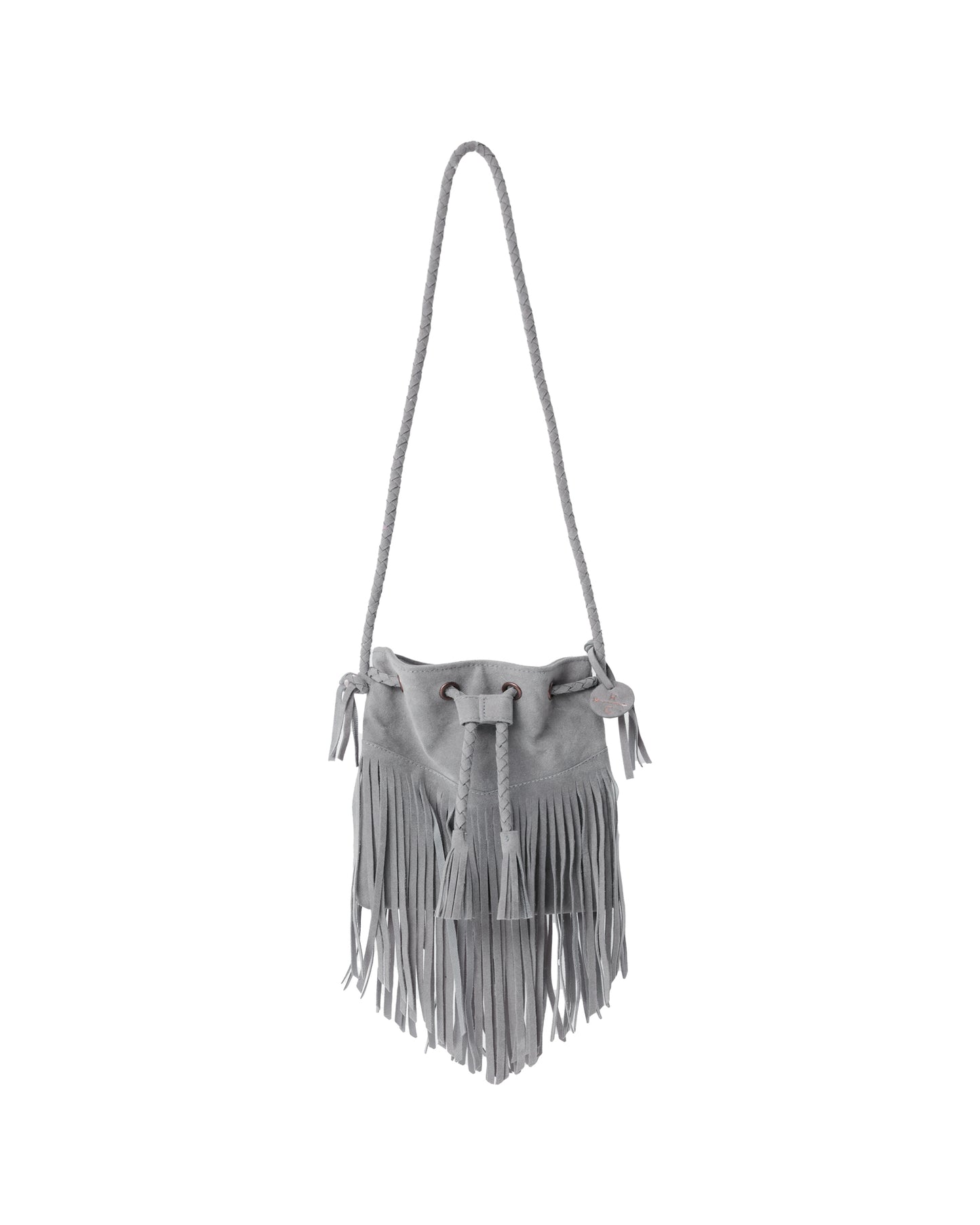 FRINGE CROSSBODY PURSE || DUSTY BLUE