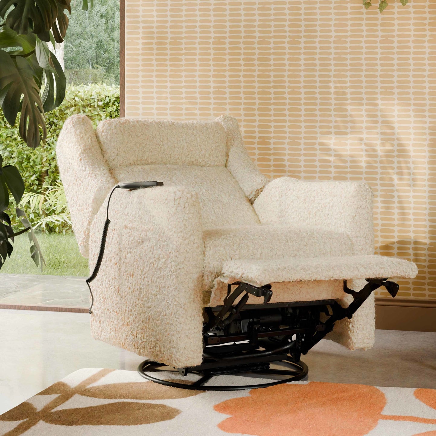 BABYLETTO KIWI DELUXE POWER RECLINER & SWIVEL GLIDER WITH HEAT AND MASSAGE