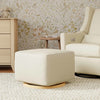 Kiwi Gliding Ottoman in Ivory Boucle w/ Gold Base